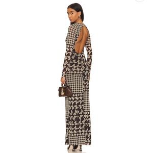 Camila Coelho Gilma Maxi Dress in Black and Cream